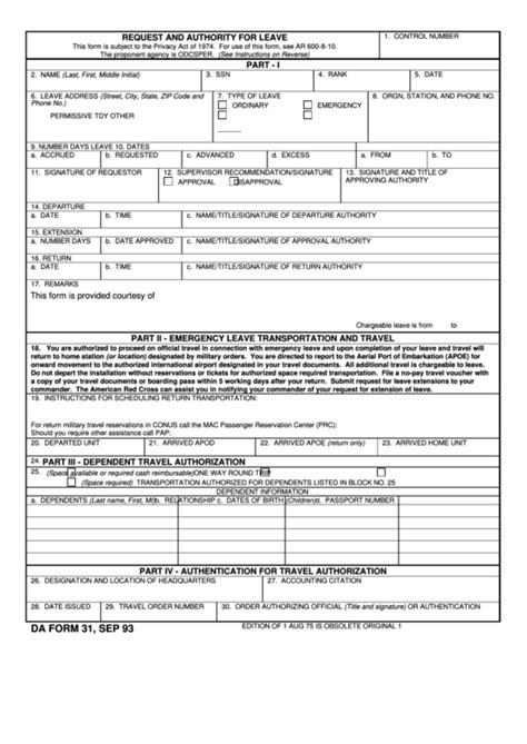Fillable Da Form Printable Forms Free Online