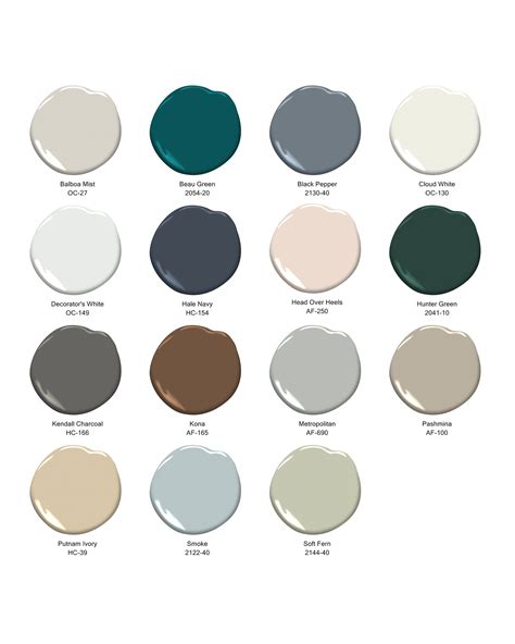 Explore The Benjamin Moore Paint Color Chart For Your Home Paint Colors