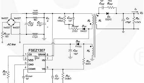 Cell phone charger circuit diagram FSEZ1307 under Repository-circuits