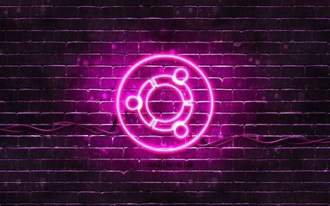 Download Wallpapers Ubuntu Purple Logo 4k Purple