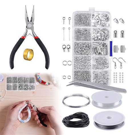 jewelry making supplies kit jewelry repair tools with accessories jewelry pliers findings and