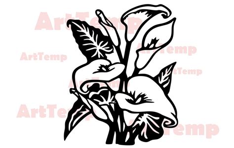 Flower Svg Calla Lilies Svg For Cricut Papercut Etsy