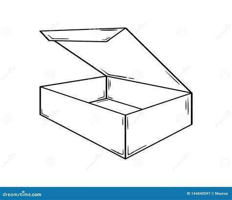 Open Box Sketch Stock Illustrations 2300 Open Box Sketch Stock