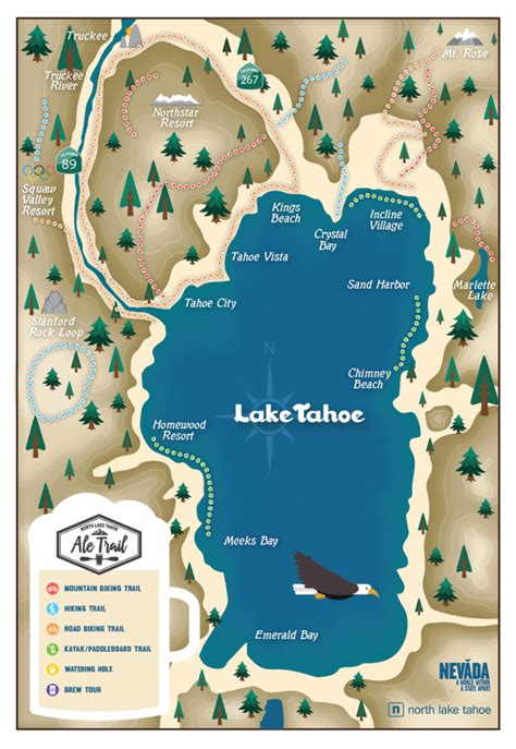 Printable Map Of Lake Tahoe Free Printable Maps