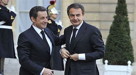 Sarkozy Y Zapatero Se Reúnen En Parí­s Para Reforzar El Euro