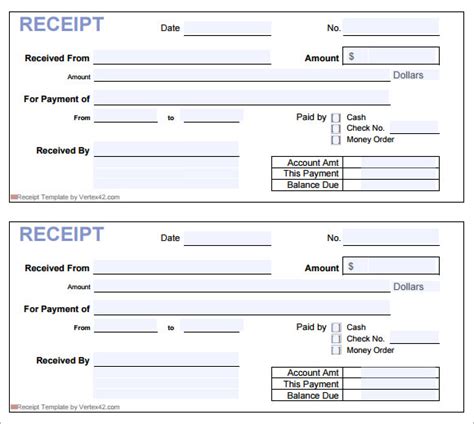7 Sample Receipt Templates To Download Sample Templates