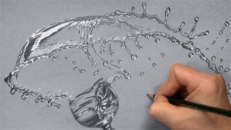 40 Realistic Water Drops Drawings And Tutorials Bored Art Water