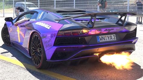 Insane Lamborghini Aventador Shooting Flames Loud Capristo Exhaust