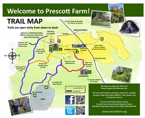 Trail Map For Prescott Farm And Information About Our Trails
