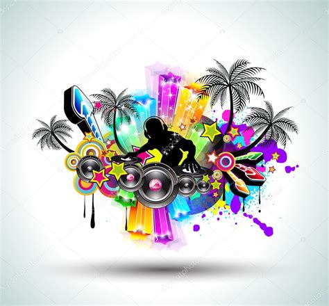 Tropical Music Party Disco Flyer Stock Vector Image By ©davidarts 6718625