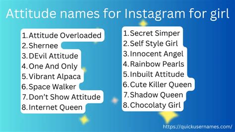 220 Stylish Attitude Names For Instagram For Girls 2024