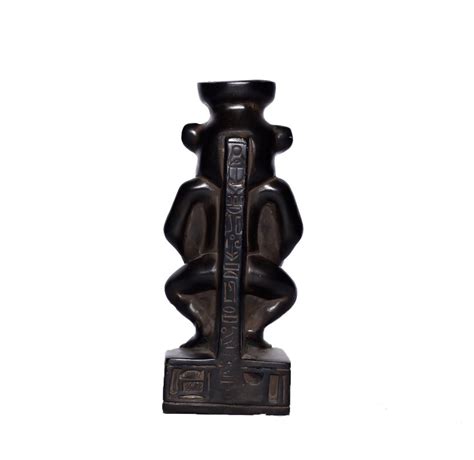 Ancient Egyptian God Bes Statue Bc 332 Basalt Stone Reproduction