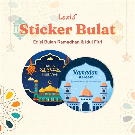 Jual Sticker Vinylchromo Bulat Edisi Bulan Ramadhan Dan Idul Fitri