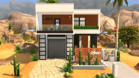 Modern Oasis Springs House 🌵 Sims 4 Speed Build No Cc Youtube