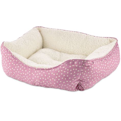 Harmony Pink Dot Nester Dog Bed 20 L X 17 W Xsmall Pink White Want