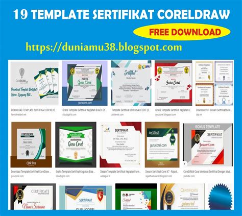 Generate pdf certificates for webinar attendance this free pet adoption certificate sample has the name of the adopter, name of the pet, date, and signature. 19 Desain Template Sertifikat Keren Versi CDR Free ...
