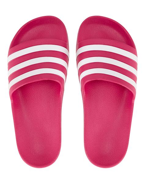 Adidas Originals Womens Adilette Aqua Slides Pink Life Style Sports Ie