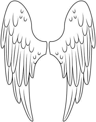 Plantilla imprimible de alas de angel Manualidades de papel para niños