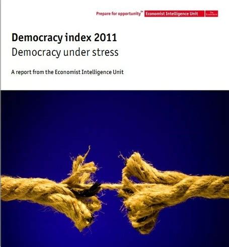 Democracy is in retreat, according to the latest edition of the democracy index from our sister company, the economist intelligence unit (eiu). :: Democracy index 2011: La Tunisie fait un bond de 53 ...