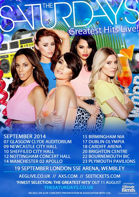The Saturdays Fansite Greatest Hits Tour 2014