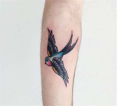 Traditional Swallow Tattoo I Did The Other Day Saketattoocrew Kimstc