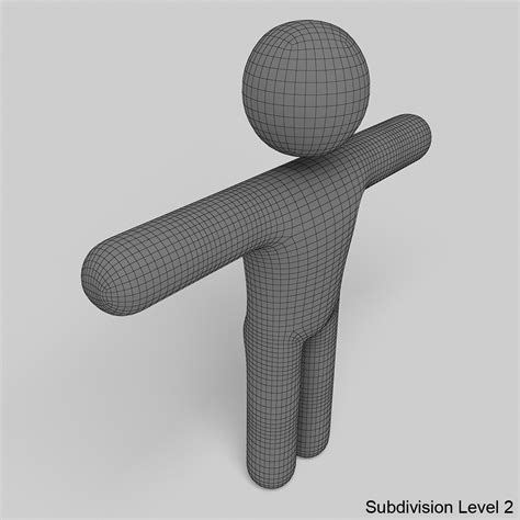 Stickman Rigged 3d Model 49 Max 3ds Fbx Obj Free3d