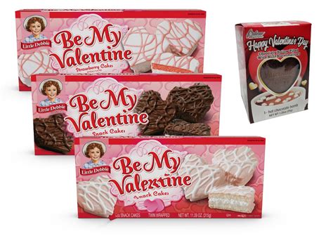 Be My Valentine Little Debbie Heart Shaped Snack Cakes Strawberry Chocolate And Vanilla 3