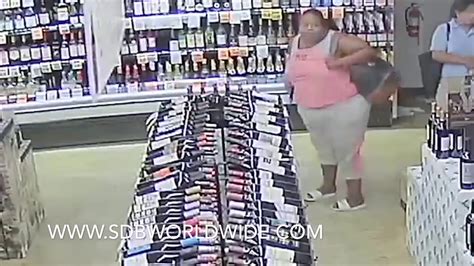 Fat Lady Stealing Liquor At A Store Youtube
