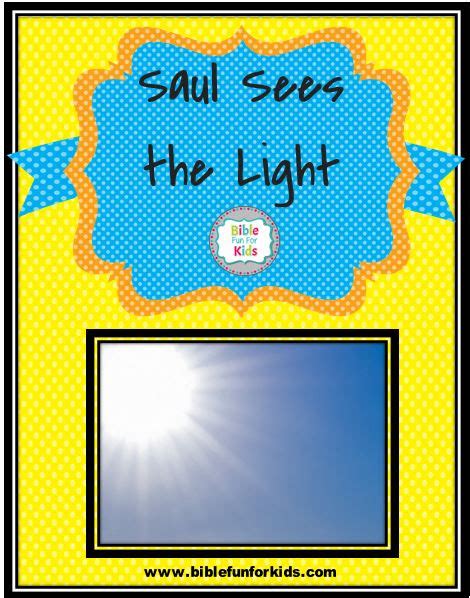 Bible Fun For Kids Saul Sees The Light Bulletin Board