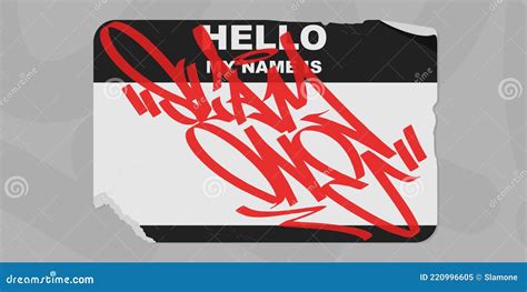 Graffiti Style Outdoor Sticker Hello My Name Is With Some Street Art