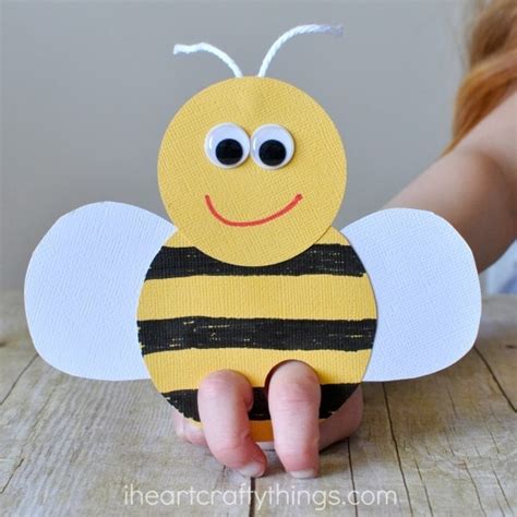 Incredibly Cute Bee Finger Puppets Craft I Heart Crafty Things