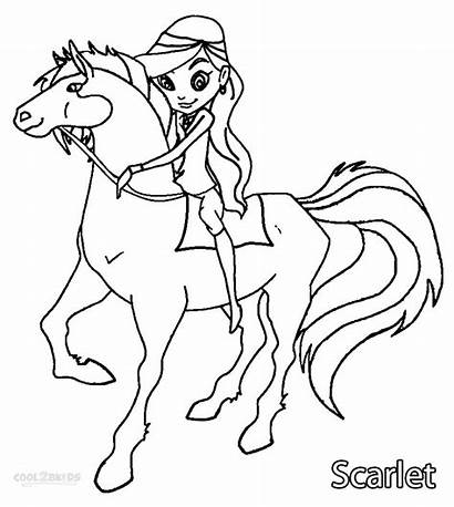 Horseland Coloring Pages Printable Horse Cool2bkids Scarlet