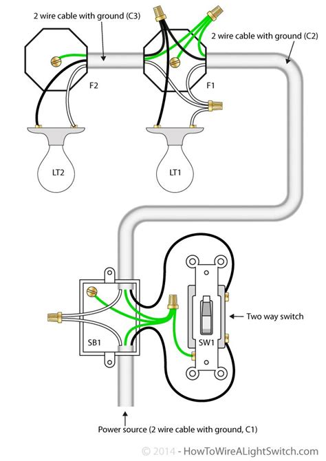 2 Way Switch With Power Feed Via Switch Multiple Lights How To Wire