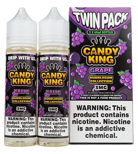 Candy King Grape Bubblegum E Liquid Vape Juice Shortfill 100ml 0mg