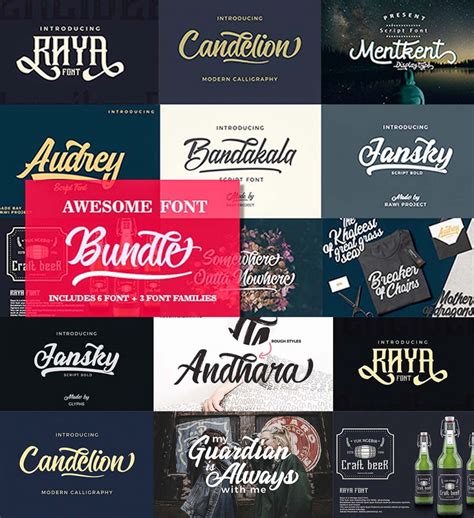 6 Awesome Fonts Set Free Download