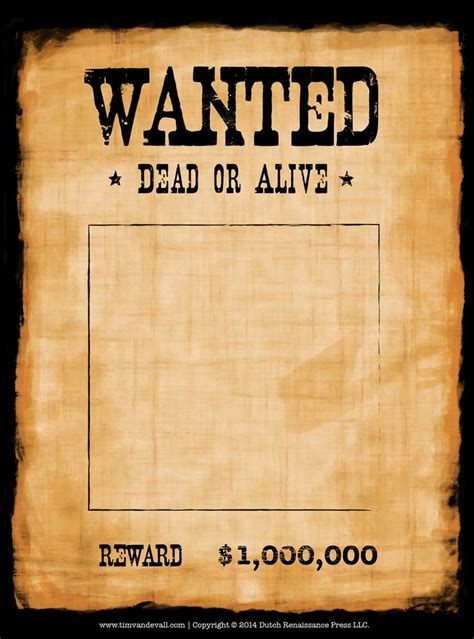 Blank Wanted Poster Template Make Your Own Wanted Poster Wanted