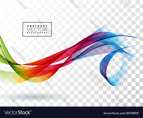 Abstract Wave Design On Transparent Background Vector Image