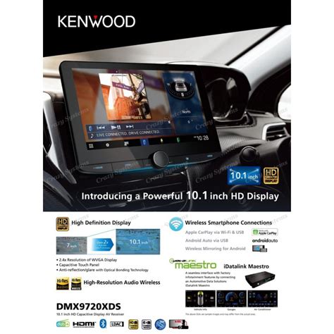 Kenwood Dmx9720xds 101″ Floating Wireless Apple Carplay Android Auto