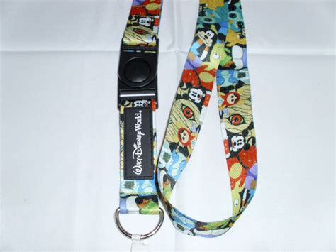 Disney Mickey And Vinylmation Figures Pin Trading Lanyard W