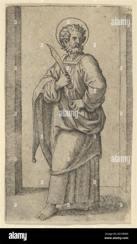St Bartholomäus Messer In Seiner Rechten Hand Aus Der Serie Piccoli