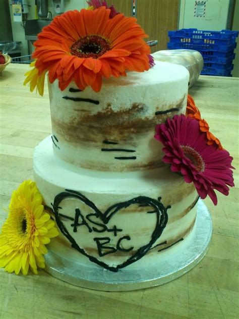 Birch Tree And Daisies Cake Desserts Wedding Cakes