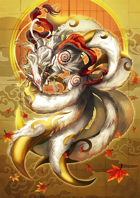 9tail Ok By Pamansazz On Deviantart Mythical Creatures Art Fox Art