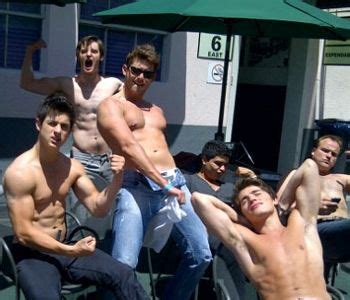 David Henrie Shirtless With Bevy Of Wizards Of Waverly Place Hunks