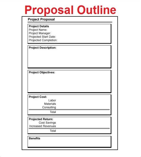It should be in the form of a systems application or an enterprise resource plan (cmo 53 s. Proposal Outline Templates - 20+ Free Free Word, PDF ...