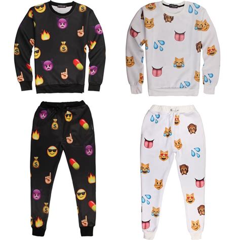 2021 Emoji Outfit Emoji Clothes Emoji Joggers And Sweatshirt Fashion