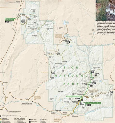 Road Map Of Zion National Park