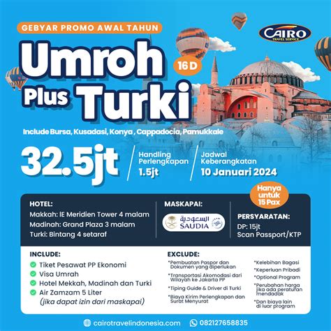 Umroh Plus Turki Januari 2024 Cairo Travel Service Indonesia