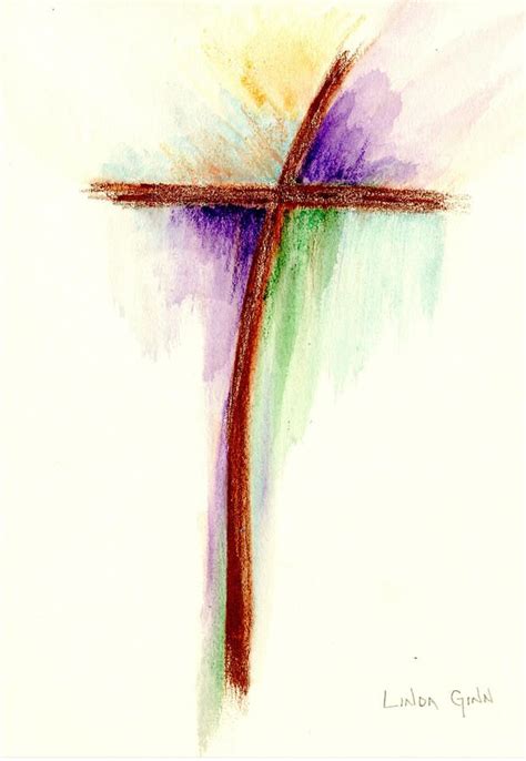 Abstract Art Crosses Abstract Cross 1 Painting By Linda Ginn
