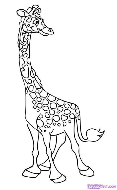 How To Draw A Cartoon Giraffe Step By Step Cartoon Animals