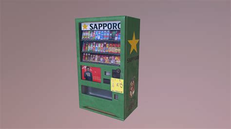 Japanese Vending Machine With Instructions 3d Model By